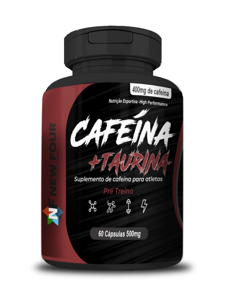 Cafeína + Taurina New Four 60 cápsulas 500mg