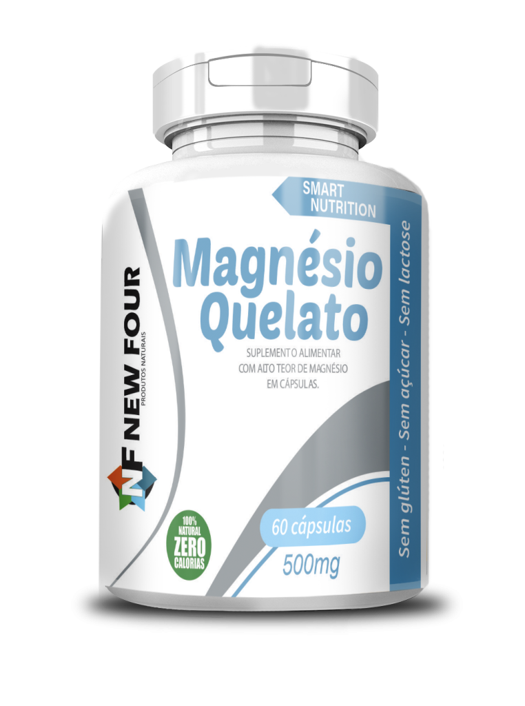 Magnésio Quelato New Four 120 cápsulas 500mg